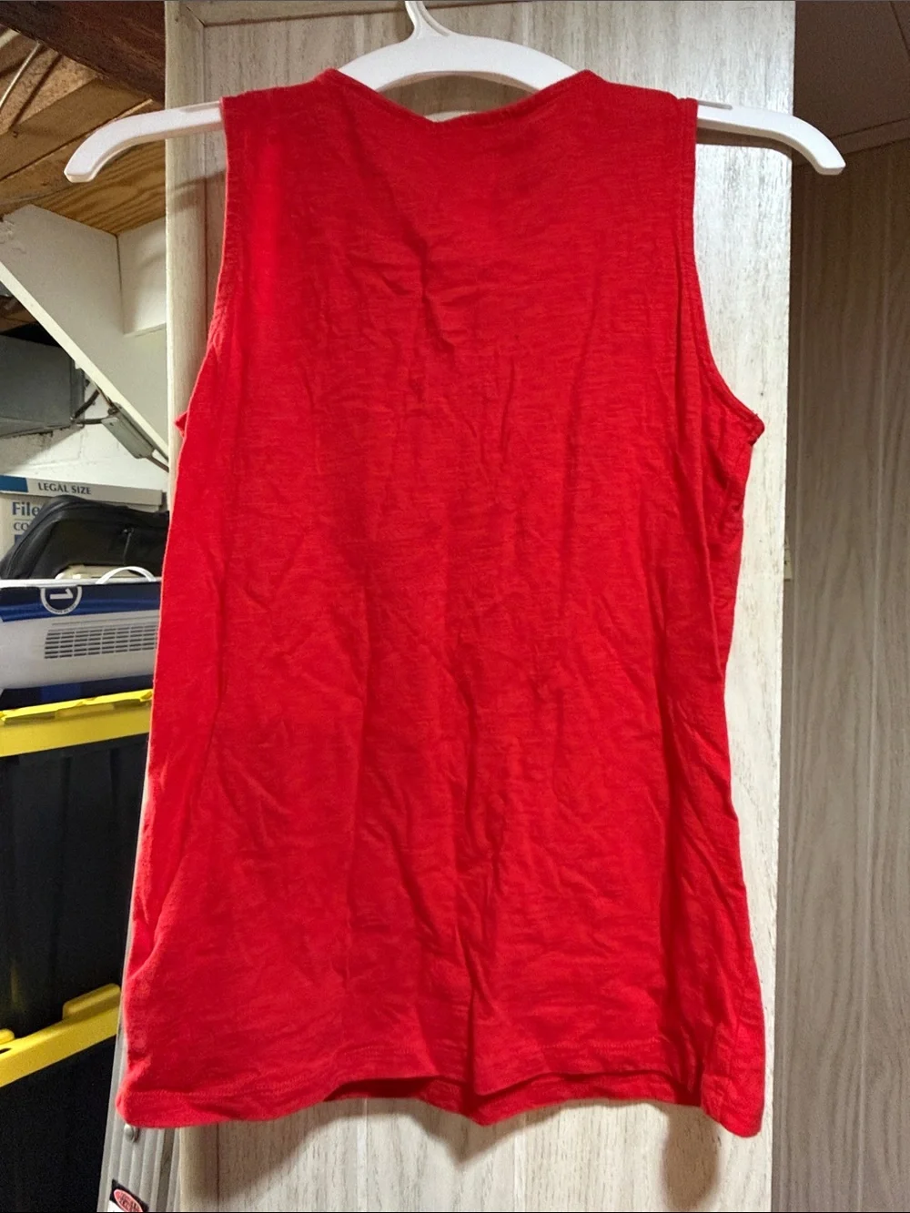 GAP Red Sleeveless Knit Tank with Subtle Trim